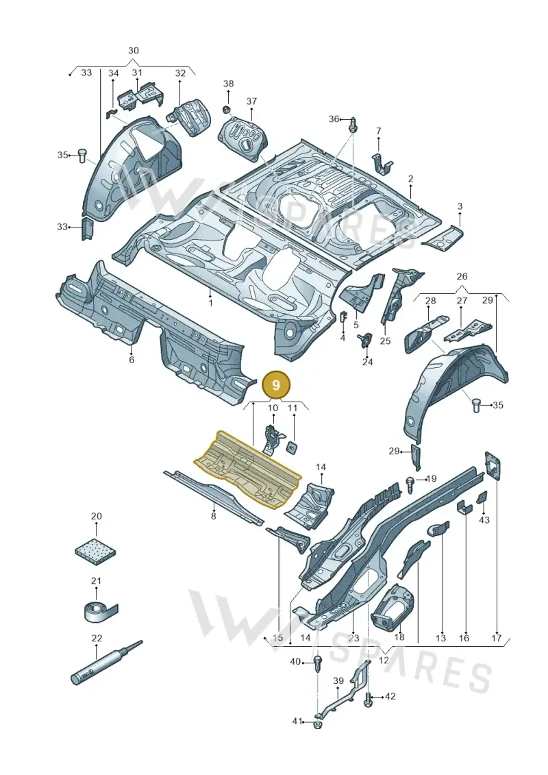 5QE803531E — Volkswagen Golf 2.0 (2016-2020) diagram 745803120, position 9