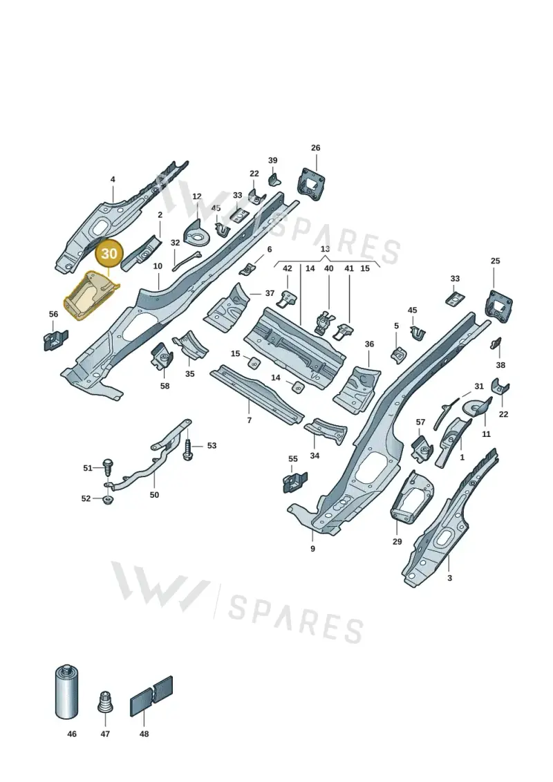 5QE804506 — Volkswagen Golf 2.0 BlueMotion (2019-2024) diagram 5h0803011, position 30