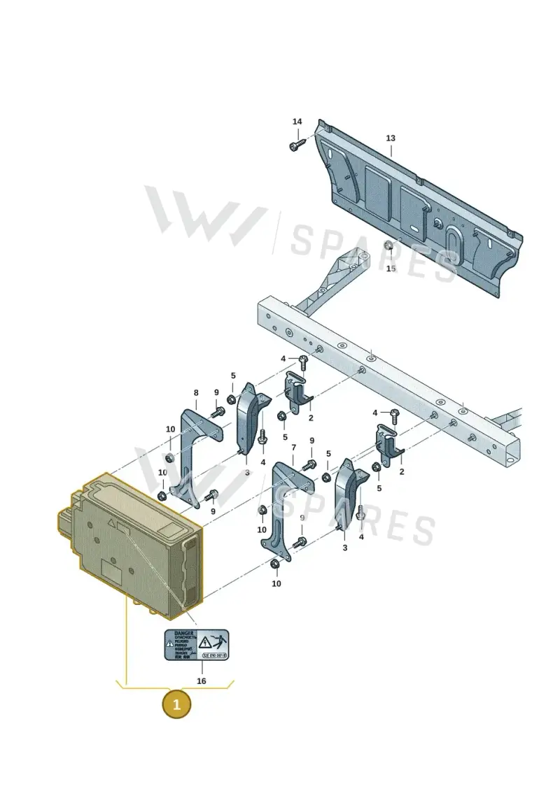 5QE915684CA — Audi RS e-tron GT (2020-2025) diagram 4j1915580, position 1