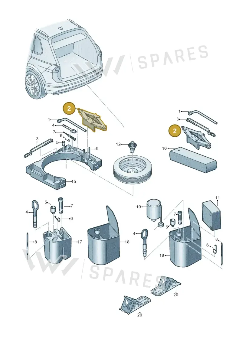 5QF011031C — Volkswagen Tiguan 2.0 4Motion (2016-2024) diagram 884012000, position 2