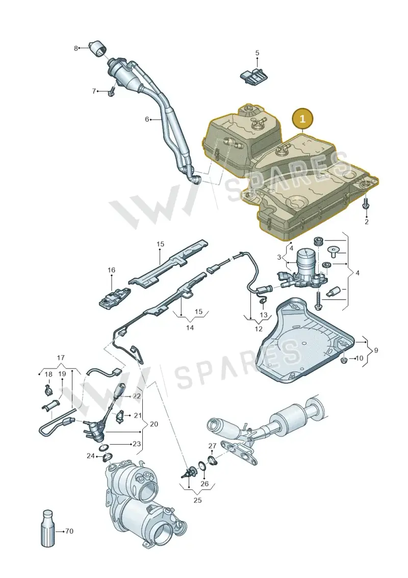 5QF131877P — Volkswagen Tiguan 2.0 4Motion (2017-2024) diagram 884253102, position 1
