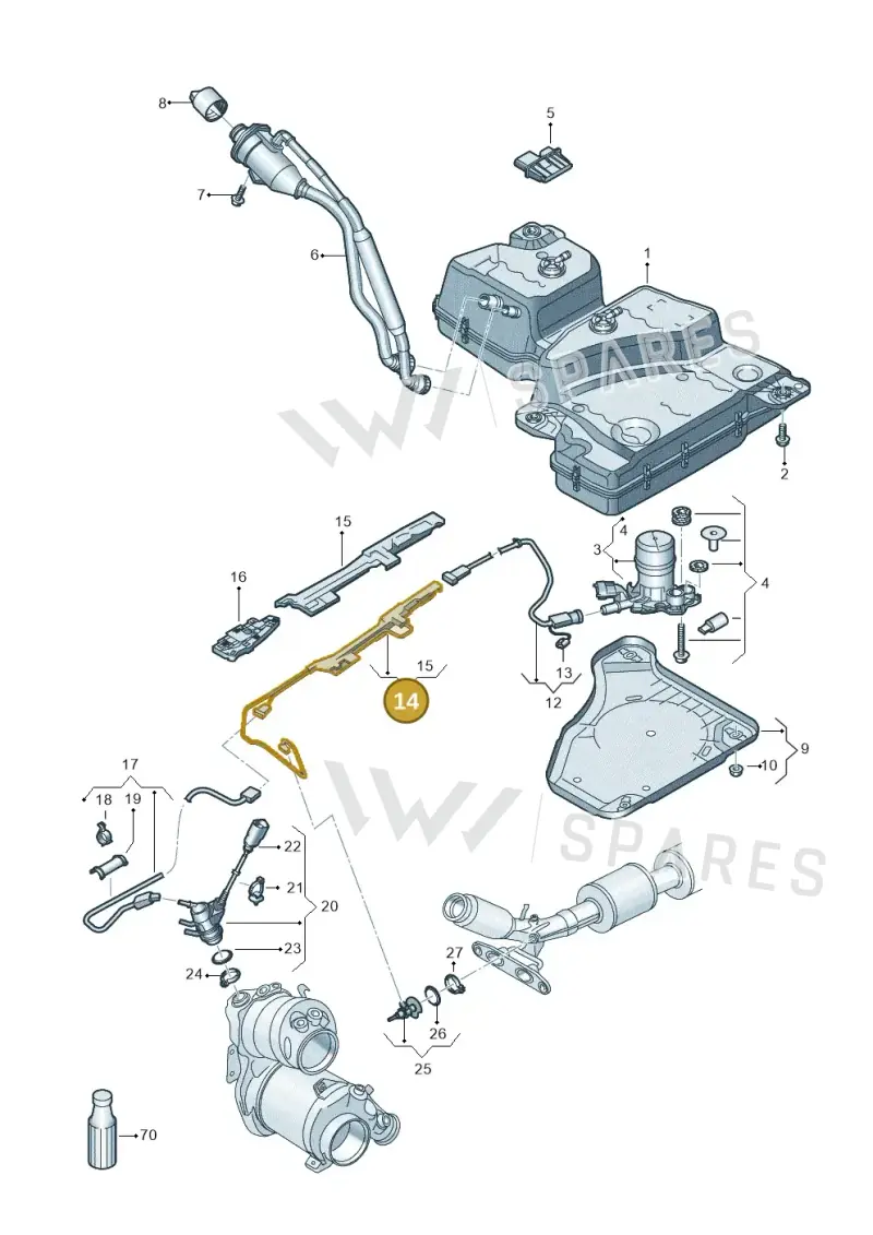 5QF131961D — Volkswagen Tiguan 2.0 4Motion (2017-2024) diagram 884253102, position 14