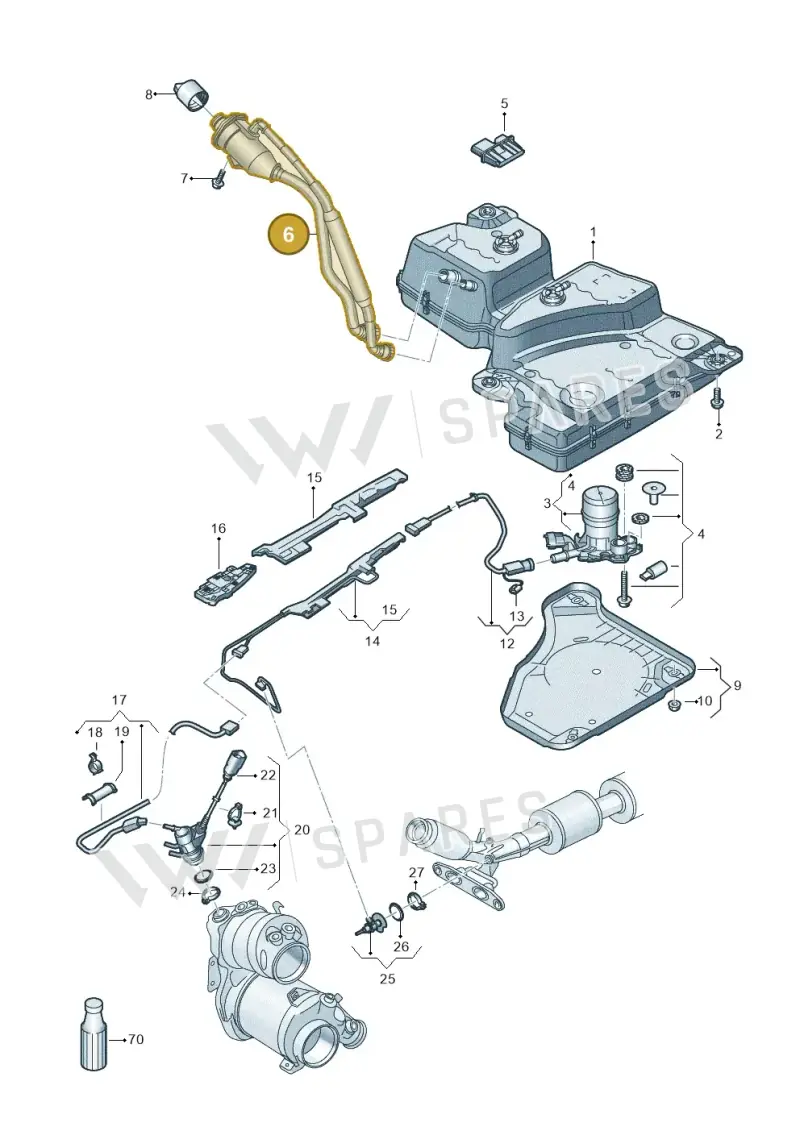 5QF131965D — Volkswagen Tiguan 2.0 4Motion (2017-2024) diagram 884253102, position 6