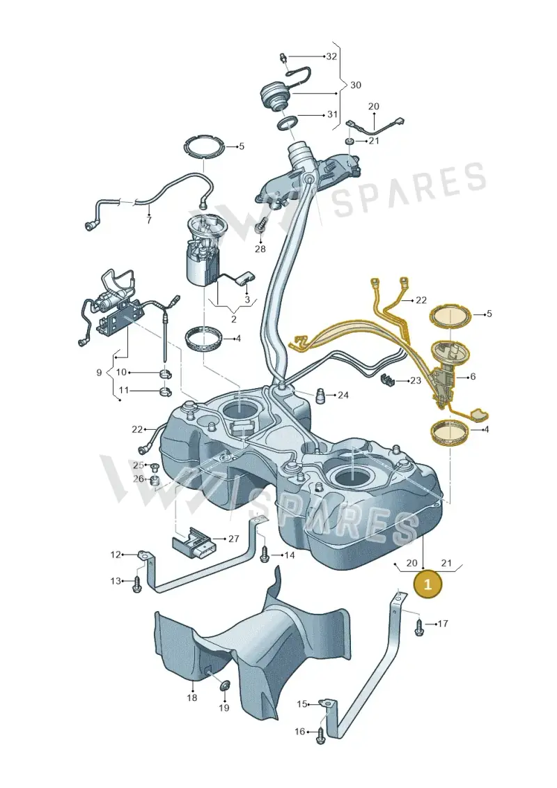 5QF201060CE — Audi Q3 (2018-2025) diagram 597201100, position 1