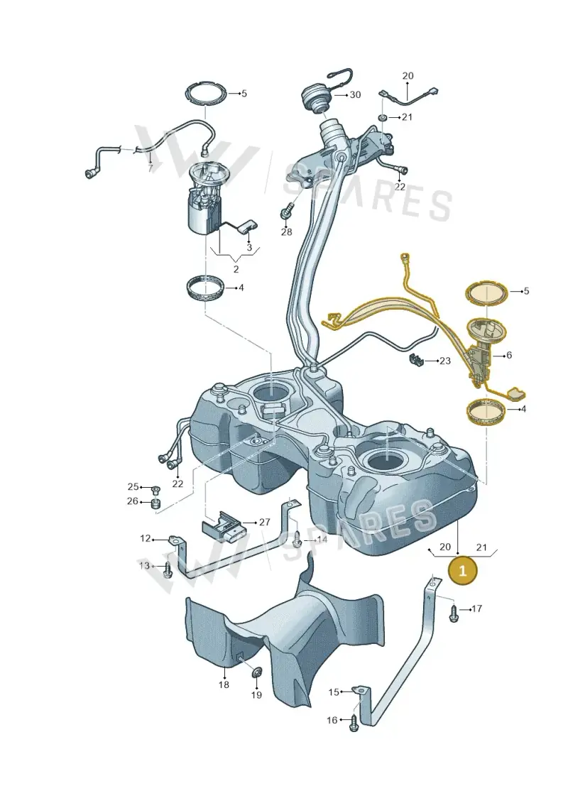 5QF201060CE — Audi RS Q3 Sportback (2019-2024) diagram f3z201105, position 1