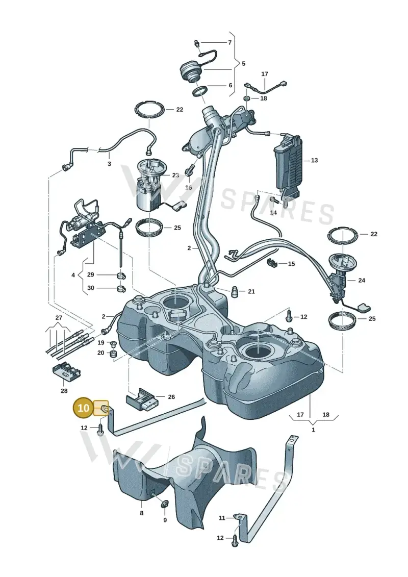 5QF201656D — Volkswagen Tiguan 2.0 (2023-) diagram 884201047, position 10