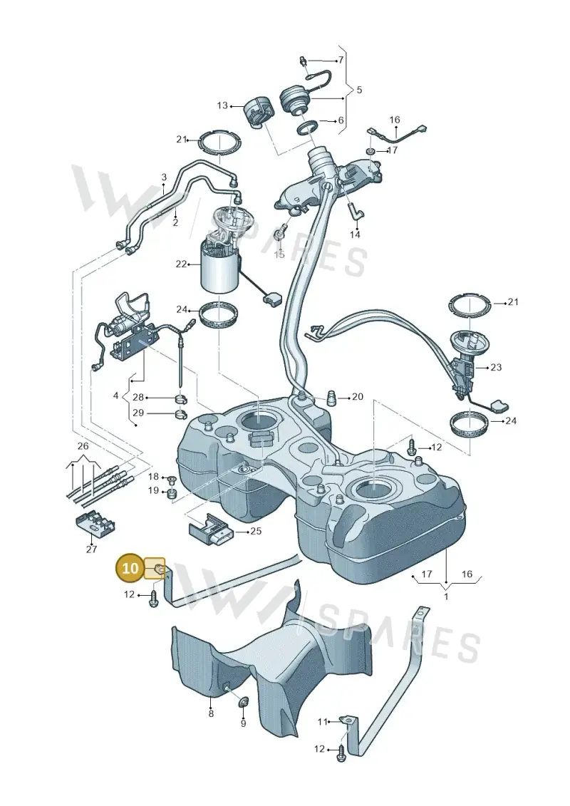 5QF201656D — Volkswagen Tiguan 2.0 (2023-) diagram 884201650, position 10