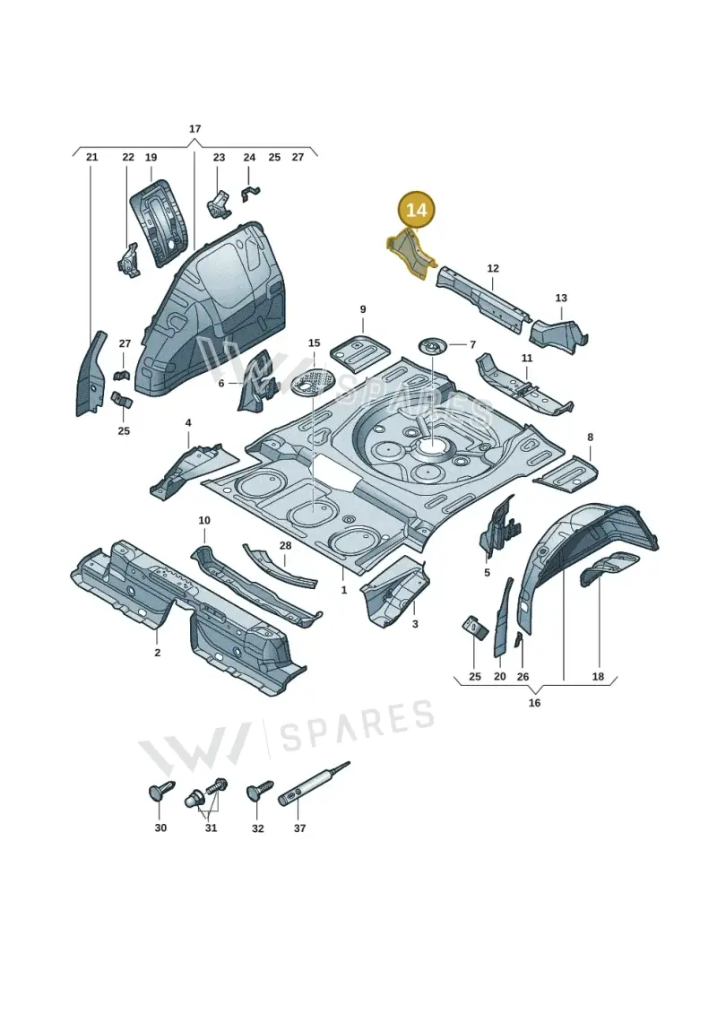 5QF802136B — Volkswagen Tiguan 2.0 (2023-) diagram 57x803350, position 14