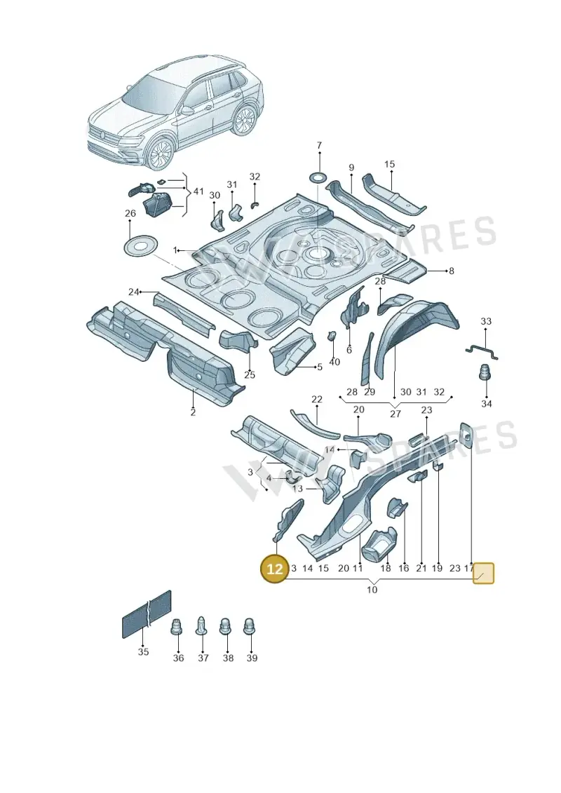5QF802557 — Volkswagen Tiguan (2016-2023) diagram 808803200, position 12