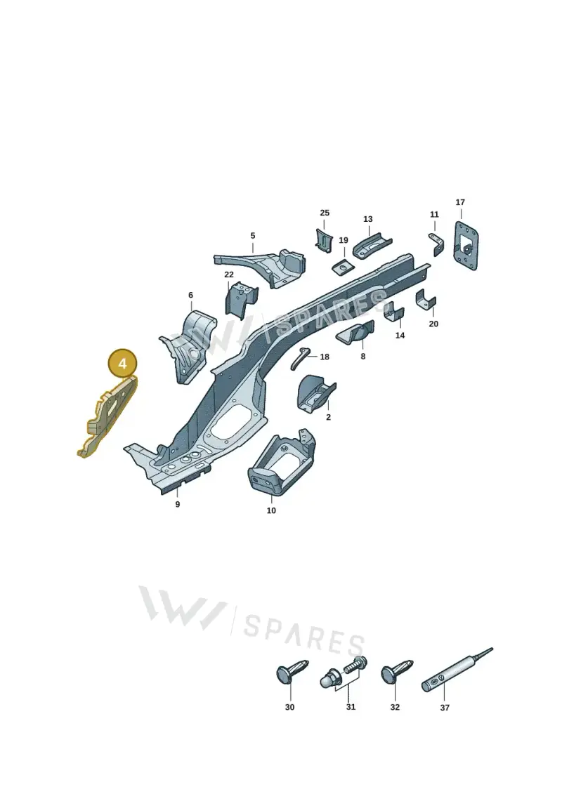 5QF802557 — Volkswagen Tiguan 2.0 (2023-) diagram 57x803400, position 4