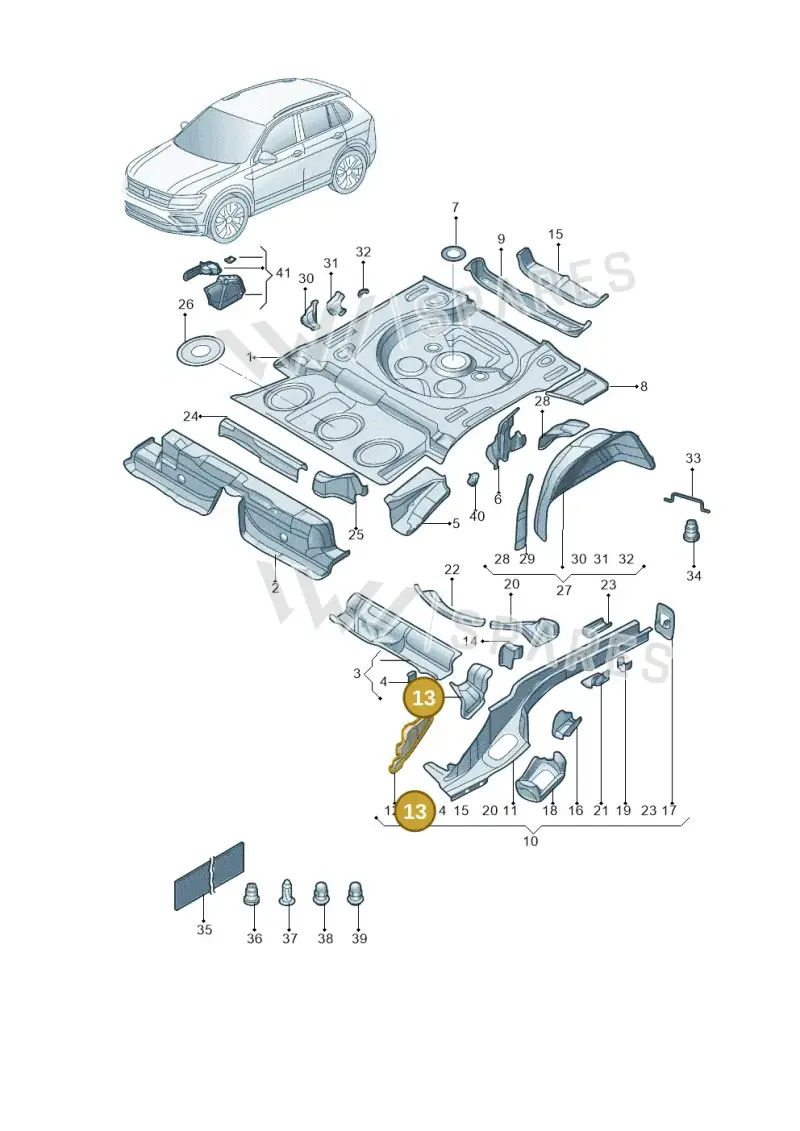 5QF803065 — Volkswagen Tiguan (2024-) diagram 808803200, position 13