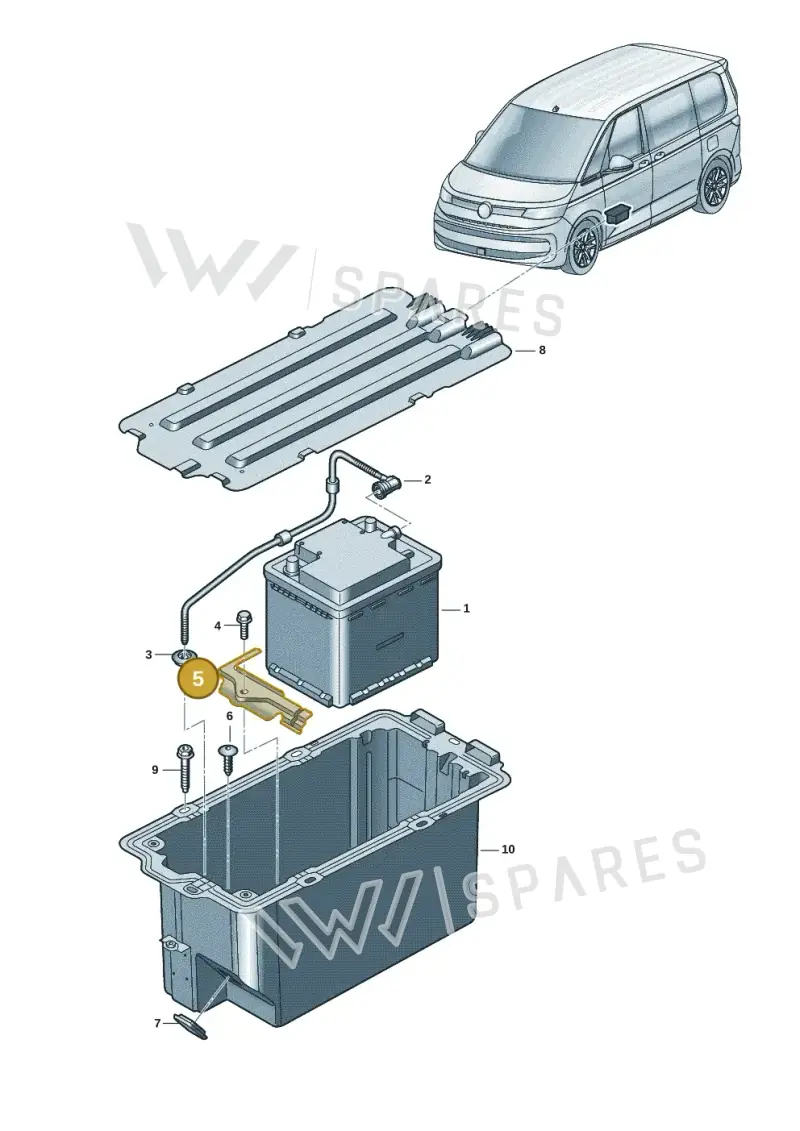 5QF803219B — Volkswagen Multivan (2021-) diagram 7t0915010, position 5