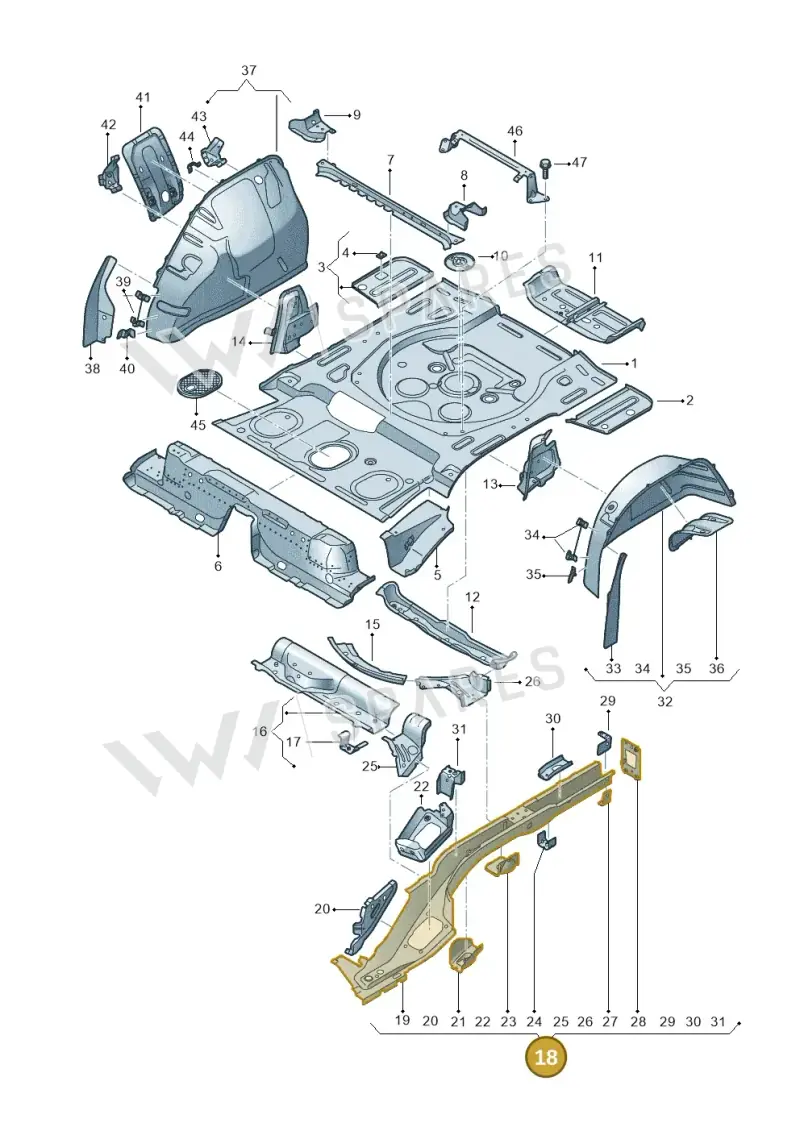 5QF803501BF — SEAT Tarraco (2018-2024) diagram 591803010, position 18