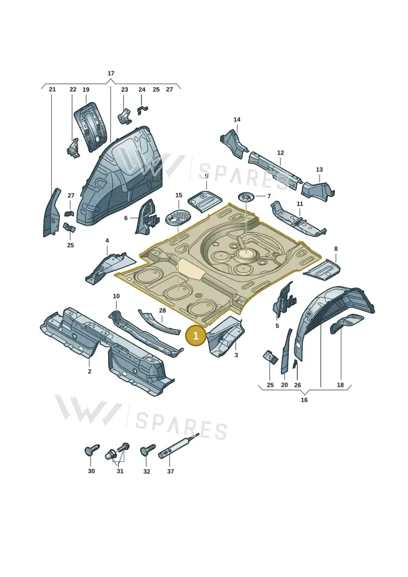 5QF813115A — Volkswagen Tiguan 2.0 (2023-) diagram 57x803350, position 1