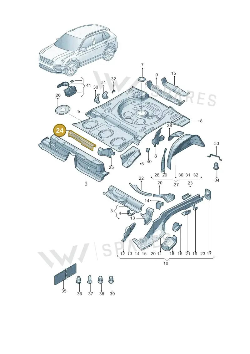 5QF814153A — Volkswagen Tiguan (2016-2023) diagram 808803200, position 24