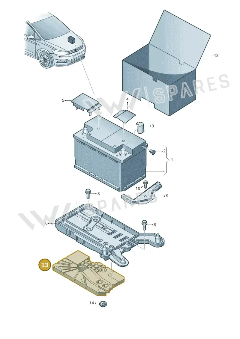 5QF915325B — Volkswagen Touran 2,0 BlueMotion (2015-2024) diagram 869915000, position 13