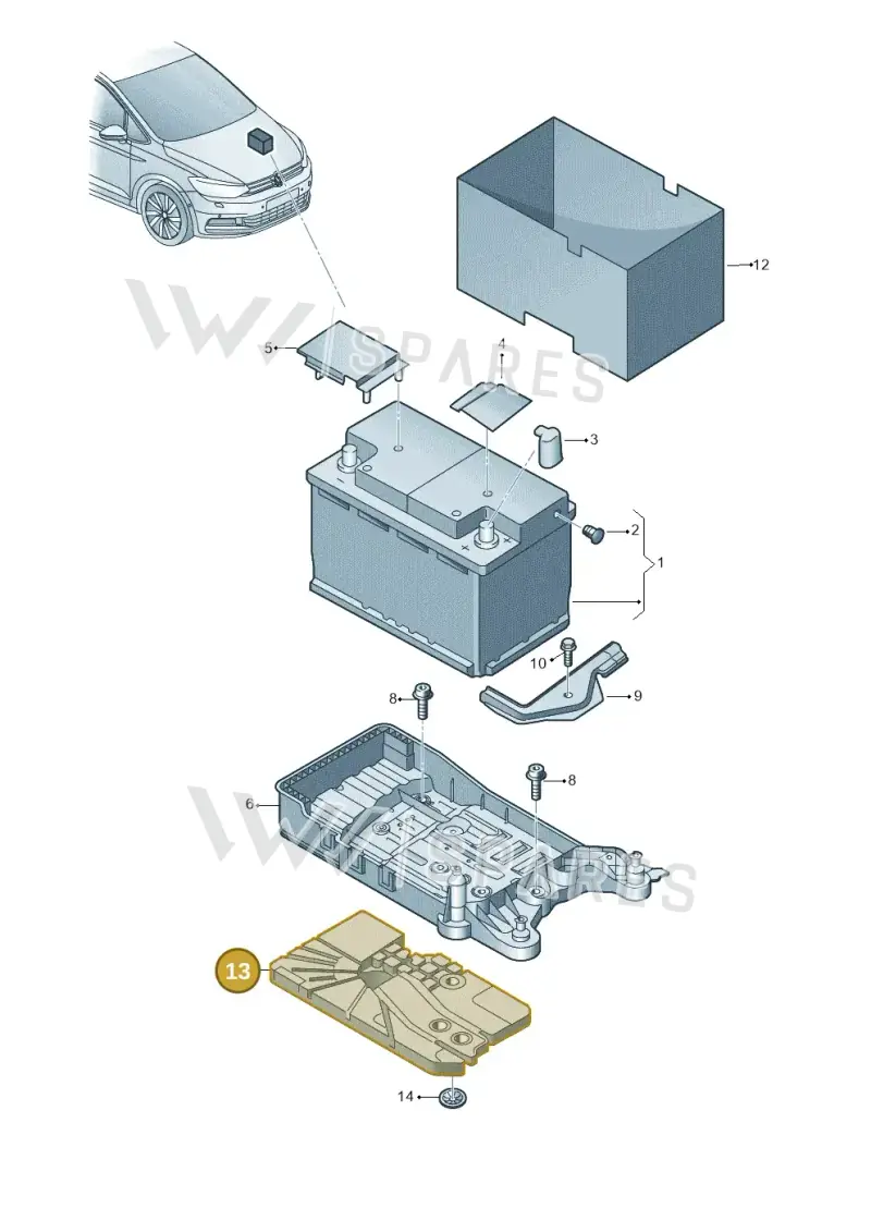 5QF915325B — Volkswagen Touran 2,0 BlueMotion (2015-2024) diagram 869915100, position 13
