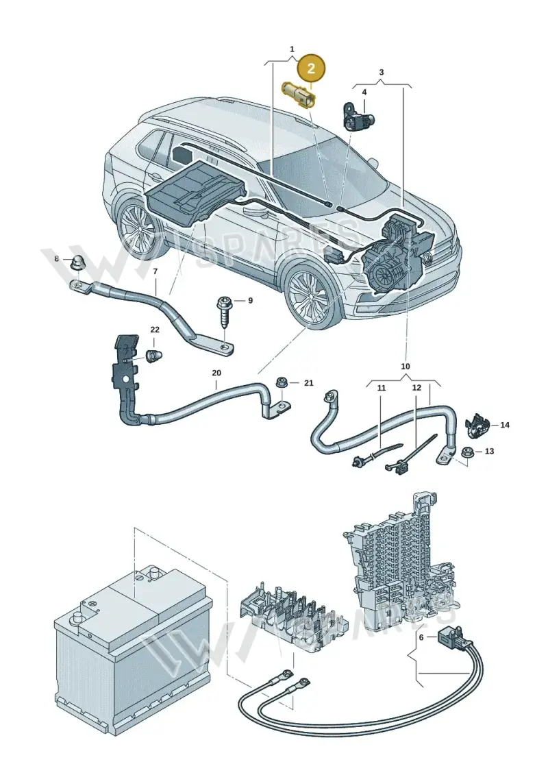 5QF972751 — Volkswagen Tiguan 2.0 4Motion (2016-2024) diagram 884971005, position 2
