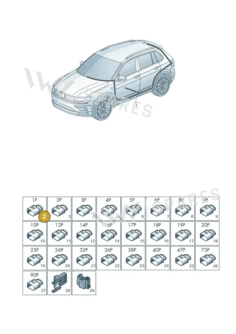 5QF972751 — Volkswagen Tayron (2018-) diagram 884971082, position 2