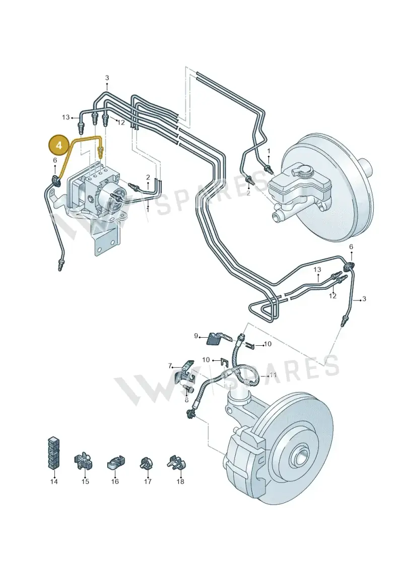 5QH614724B — Volkswagen Tiguan 2.0 4Motion (2016-2024) diagram 869611200, position 4