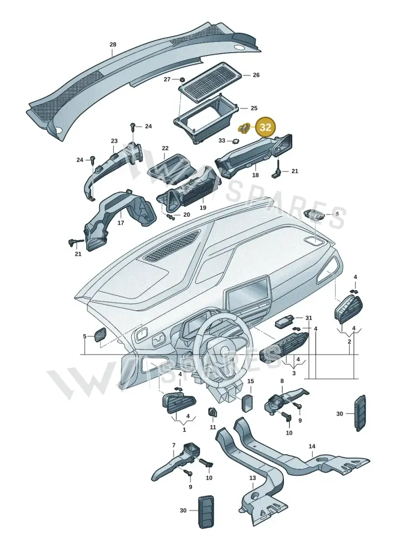 5QJ907643 — Volkswagen ID.3 (2021-) diagram 10a819300, position 32