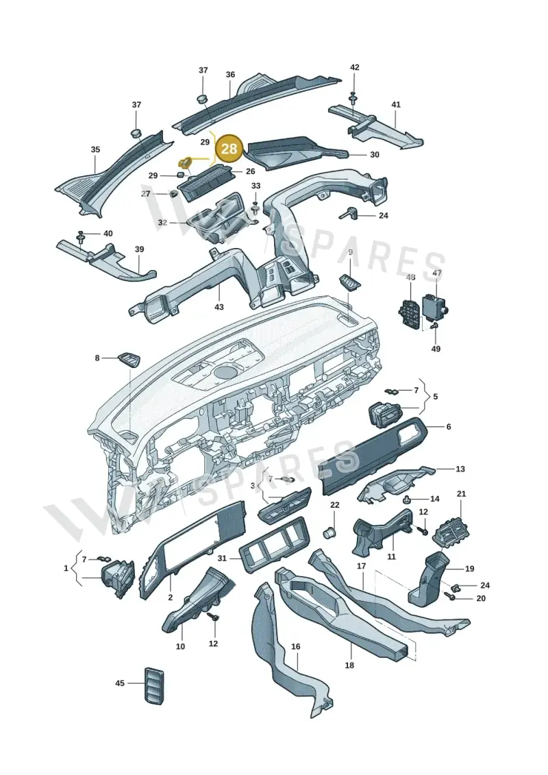 5QJ907643 — Volkswagen Tiguan (2024-) diagram 57d819300, position 28