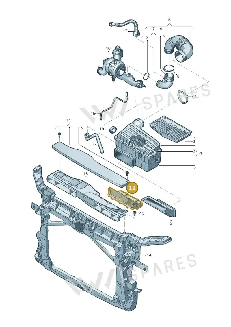 5QM129621 — Volkswagen Tiguan 2.0 4Motion (2017-2024) diagram 781129100, position 12