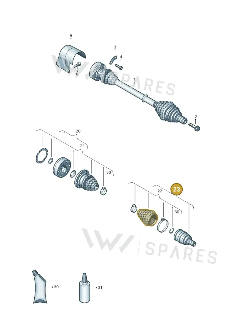 5QM498099 — Volkswagen Touran 2,0 BlueMotion (2015-2024) diagram 786407300, position 23