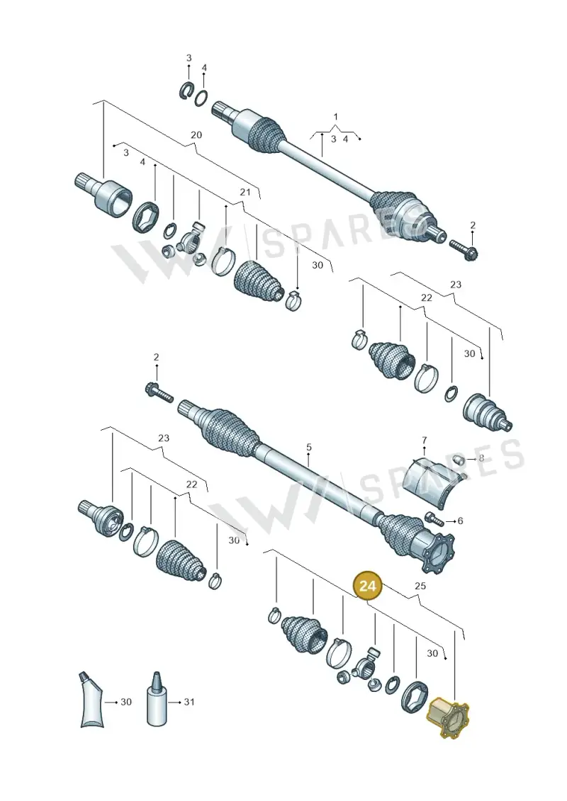 5QN498201B — Volkswagen Tiguan 2.0 4Motion (2017-2024) diagram 827407390, position 24