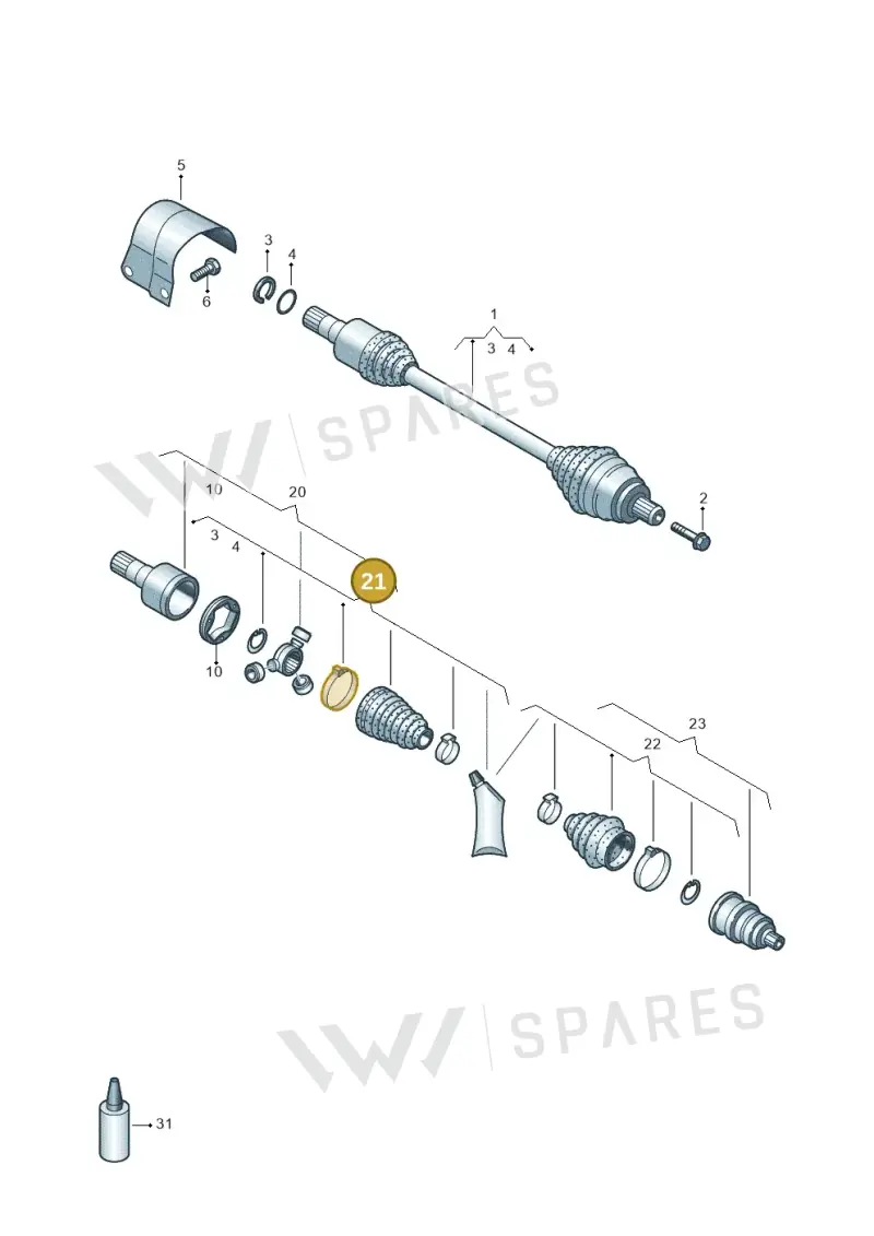 5QN498201F — Volkswagen Tiguan 2.0 4Motion (2017-2024) diagram 855407560, position 21