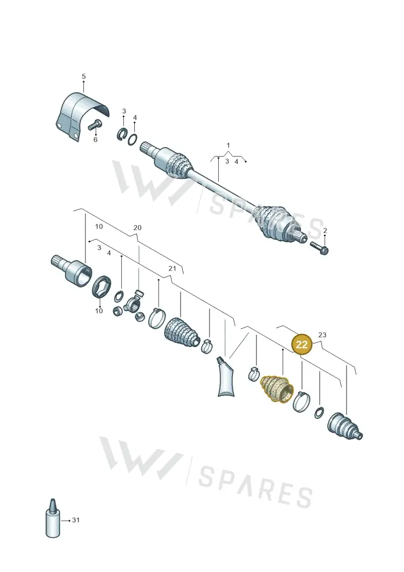 5QN498203A — Volkswagen Tiguan 2.0 4Motion (2017-2024) diagram 855407560, position 22