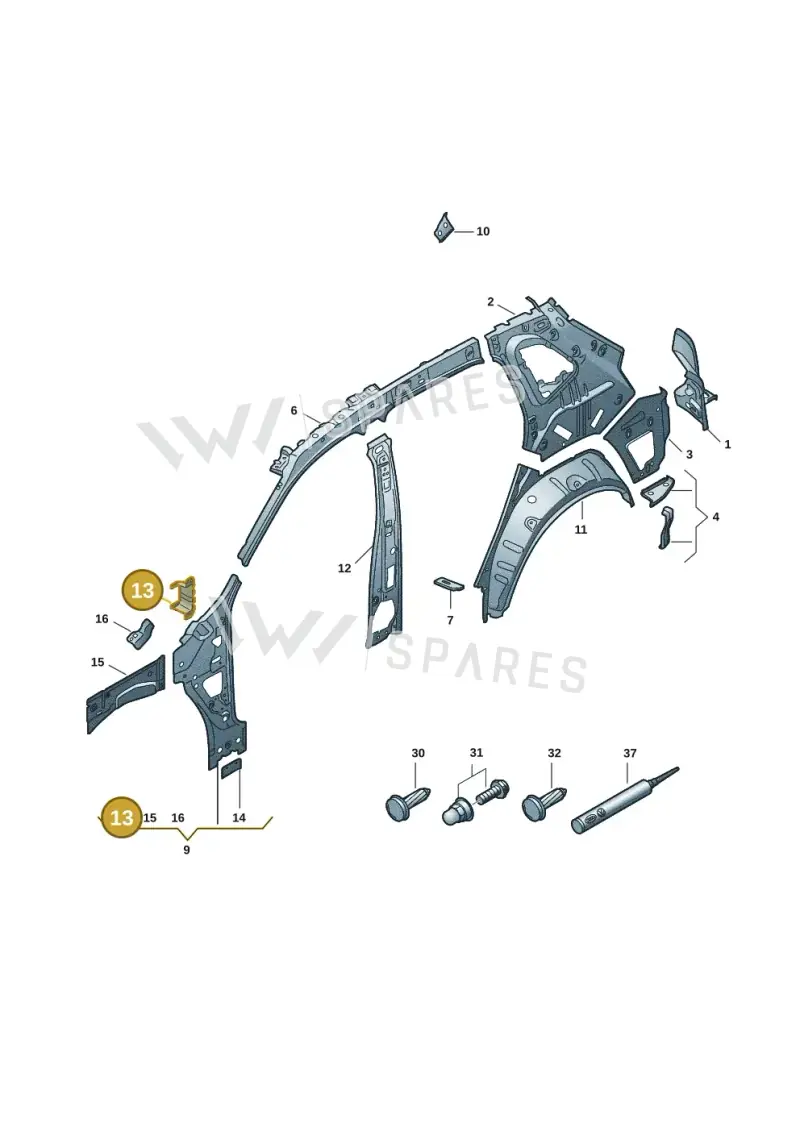 5QN802552A — Volkswagen Tiguan 2.0 (2023-) diagram 57x809000, position 13