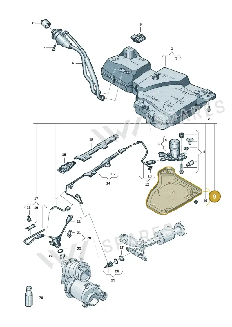 5QS131331 — Volkswagen Tiguan 2.0 (2023-) diagram 57x201600, position 9