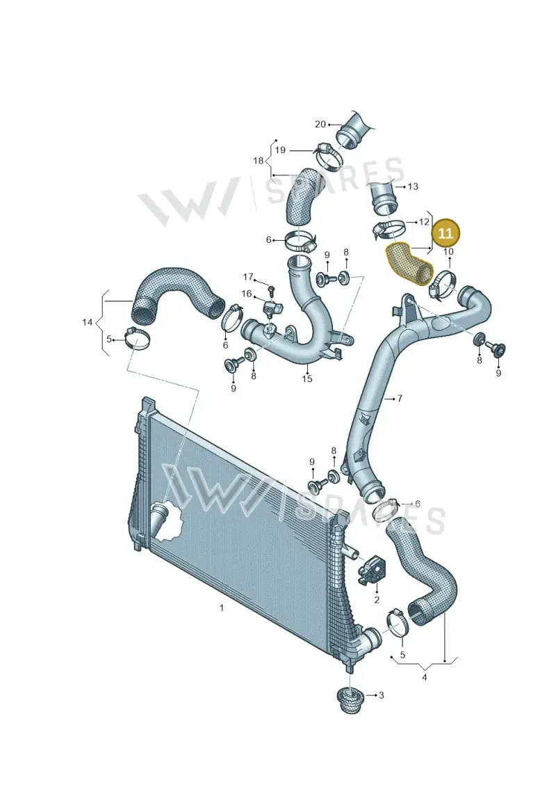 5QS145828 — Volkswagen Passat estate (2023-) diagram 746145780, position 11