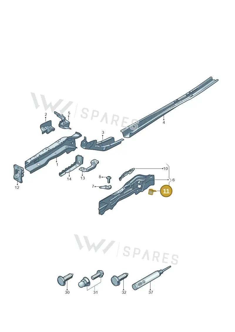 5QS611846A — Volkswagen Passat estate (2023-) diagram 3j0803000, position 11