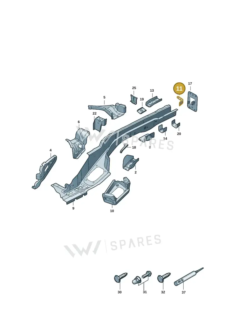 5QS803585 — Volkswagen Tiguan 2.0 (2023-) diagram 57x803400, position 11