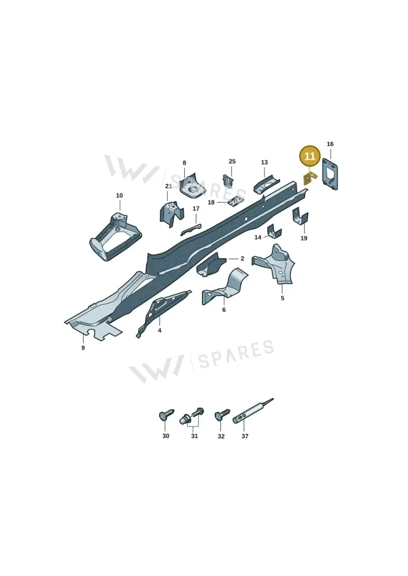 5QS803586 — Volkswagen Tiguan 2.0 (2023-) diagram 57x803401, position 11