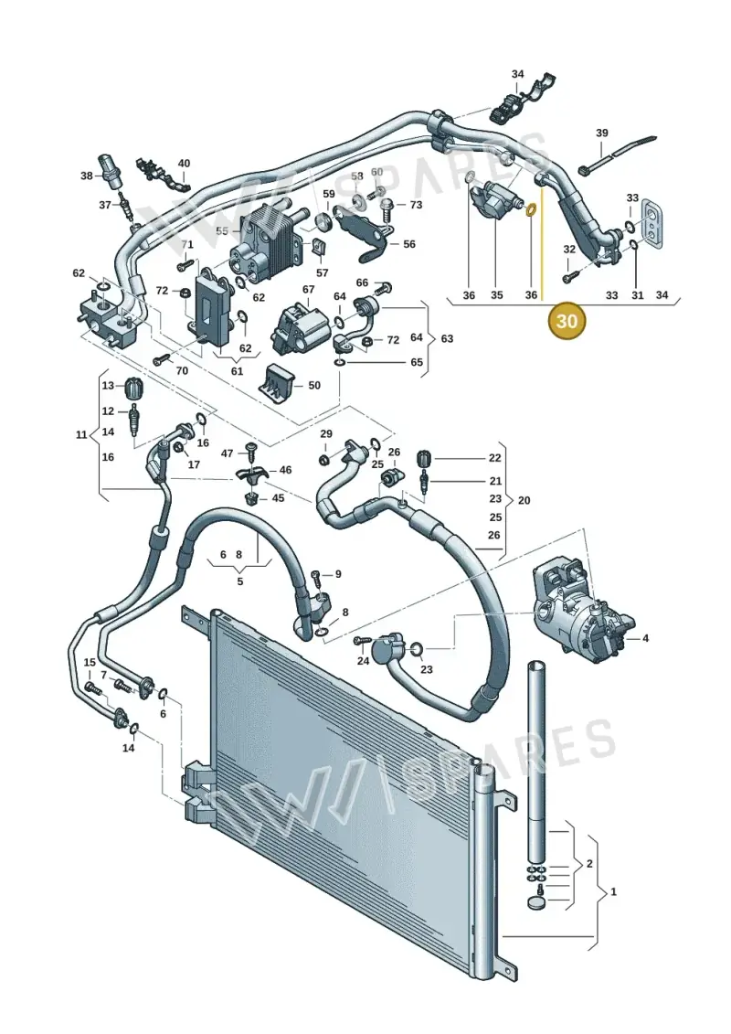 5QS816738A — Volkswagen Tiguan 2.0 (2023-) diagram 596260702, position 30