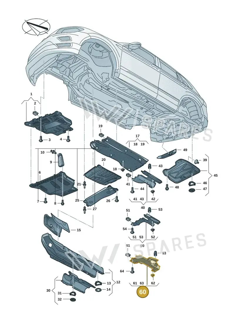 5QS825102A — Volkswagen Tiguan 2.0 (2023-) diagram 57x825000, position 60