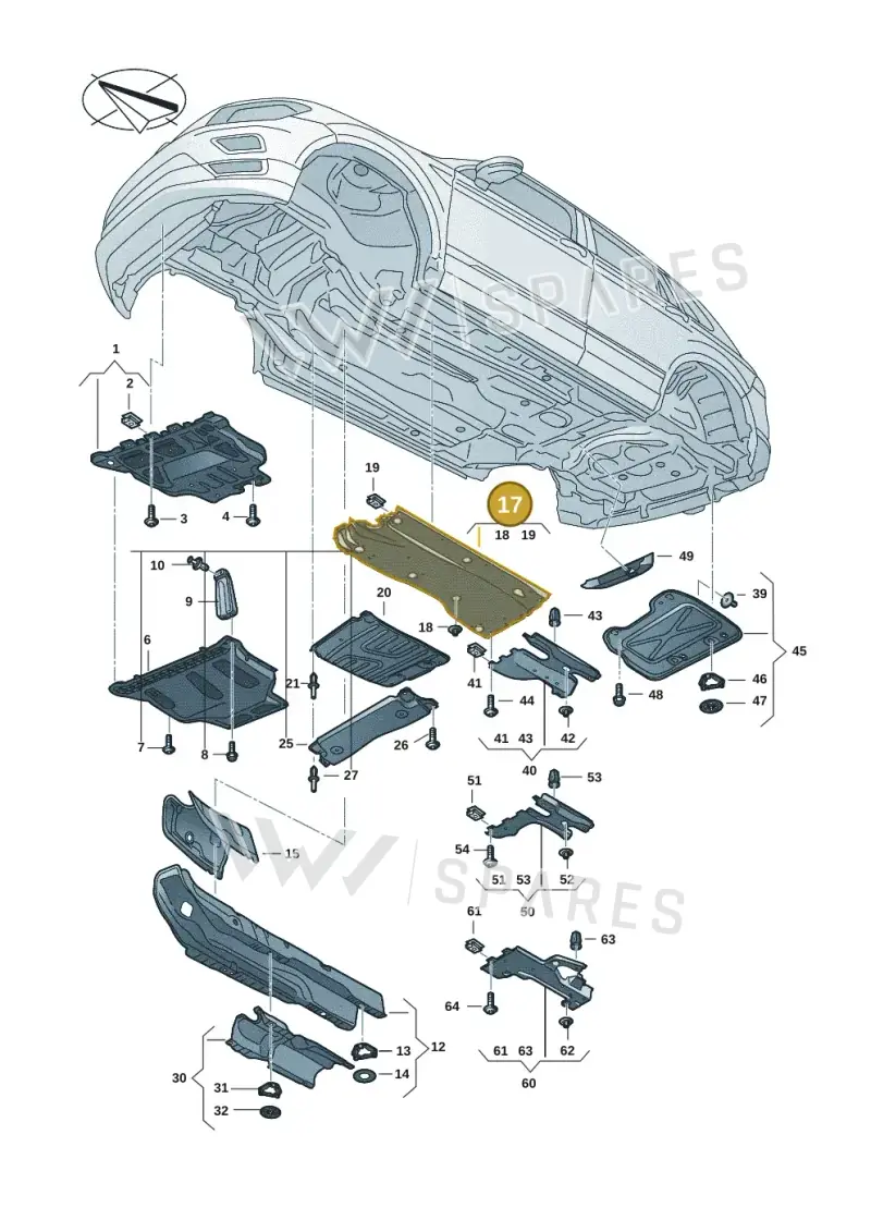 5QS825202 — Volkswagen Tiguan 2.0 (2023-) diagram 57x825000, position 17