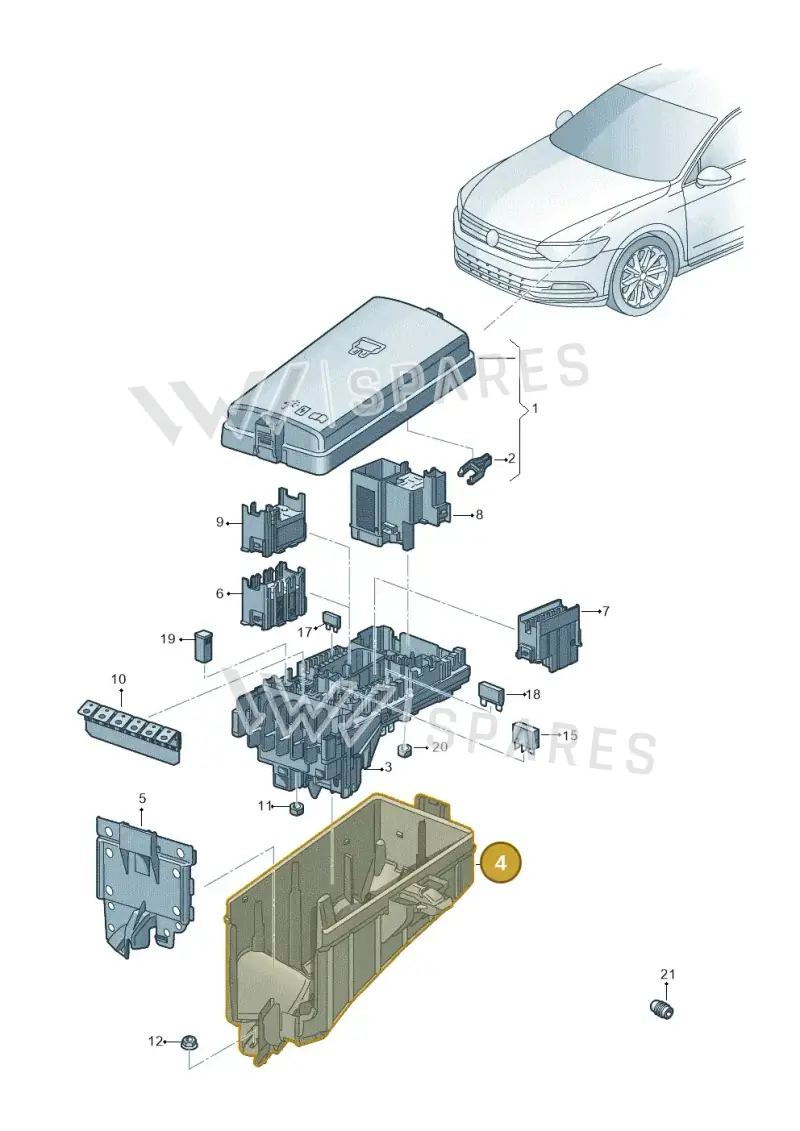 5QS907361 — Volkswagen Tiguan 2.0 (2023-) diagram 793937100, position 4