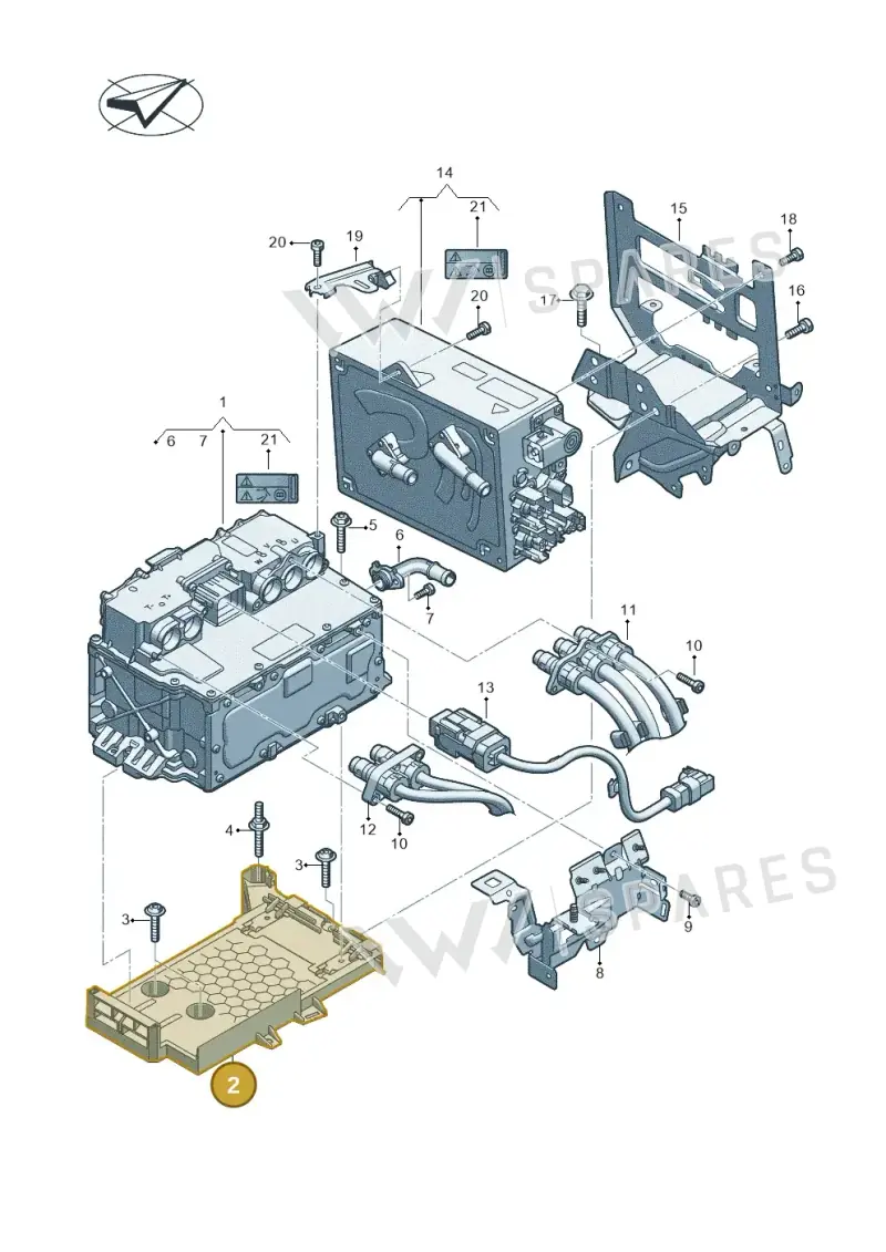 5QS907509 — Volkswagen Tiguan 2.0 (2023-) diagram 570907800, position 2