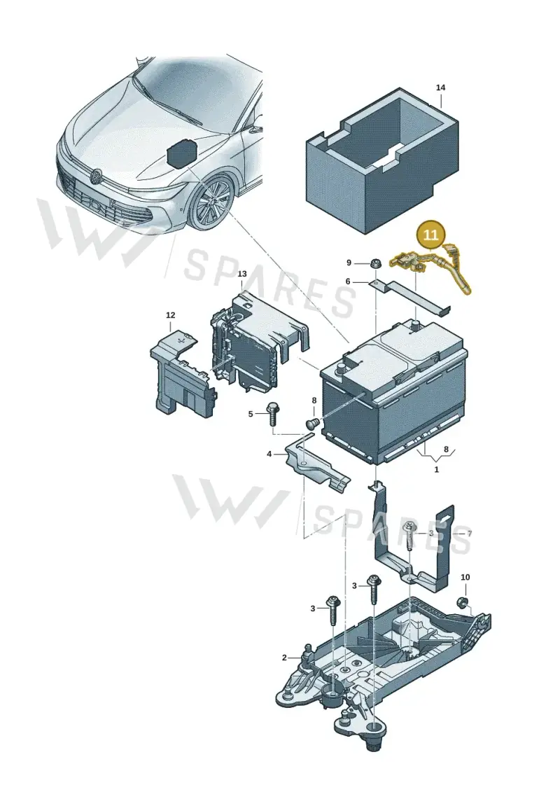 5QS915181 — Volkswagen Passat estate (2023-) diagram 3j0915000, position 11