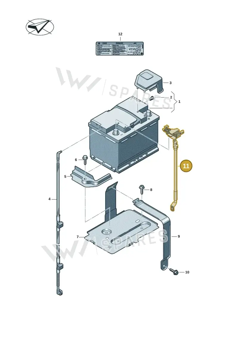 5QS915181B — SEAT 578 platform diagram 57x915020, position 11