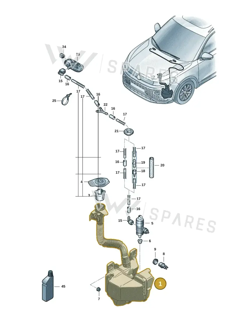 5QS955453C — Volkswagen Tiguan (2023-2025) diagram 57x955100, position 1