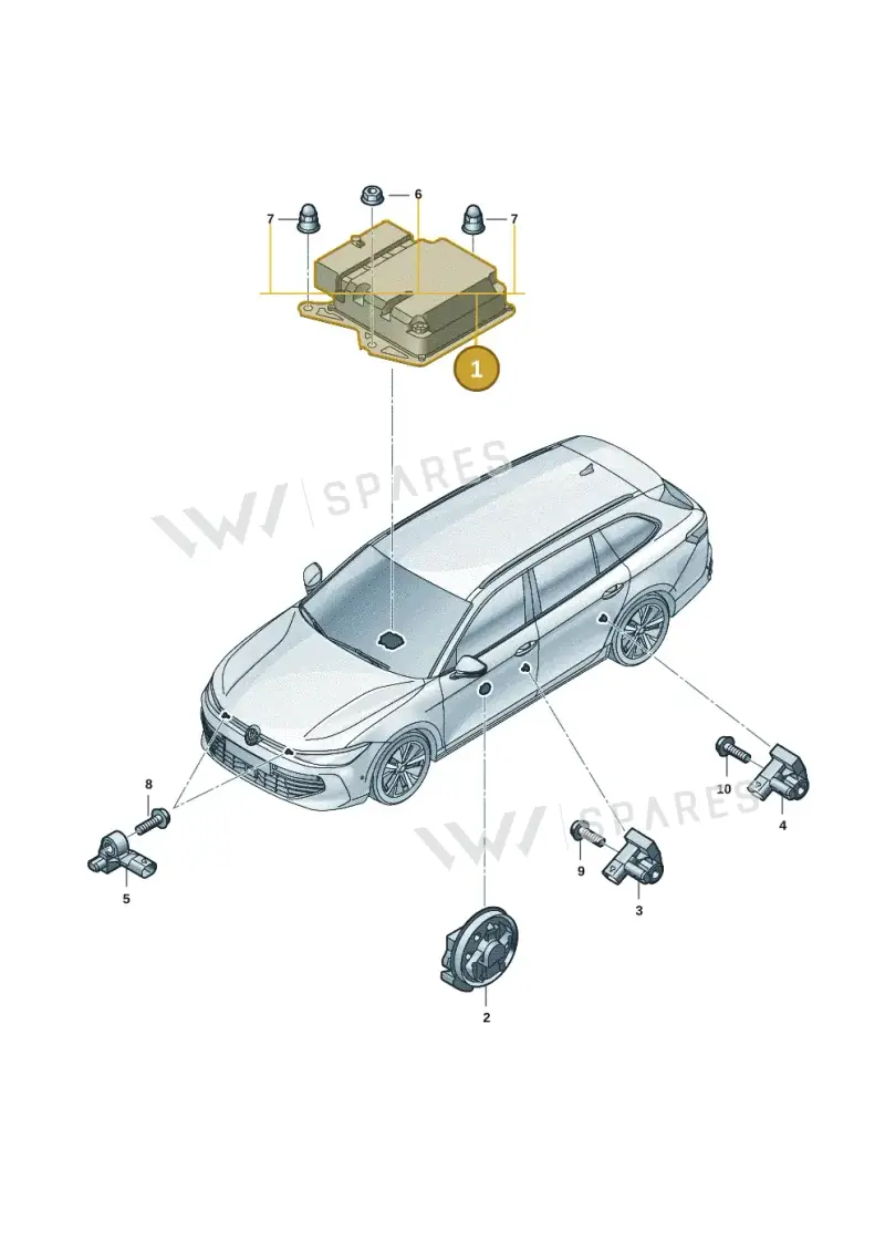 5QS959655D — Volkswagen Passat estate (2023-) diagram 3j0959600, position 1