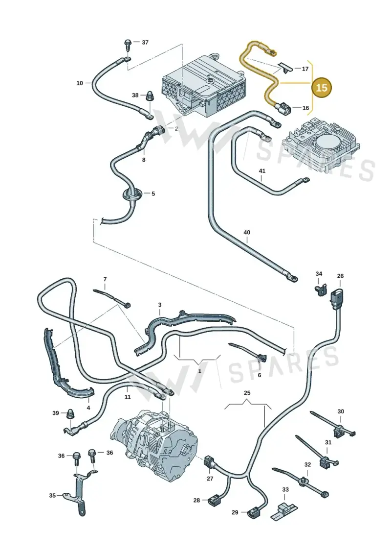 5QS971226A — Volkswagen Golf 2.0 BlueMotion (2019-2024) diagram 5h0971004, position 15