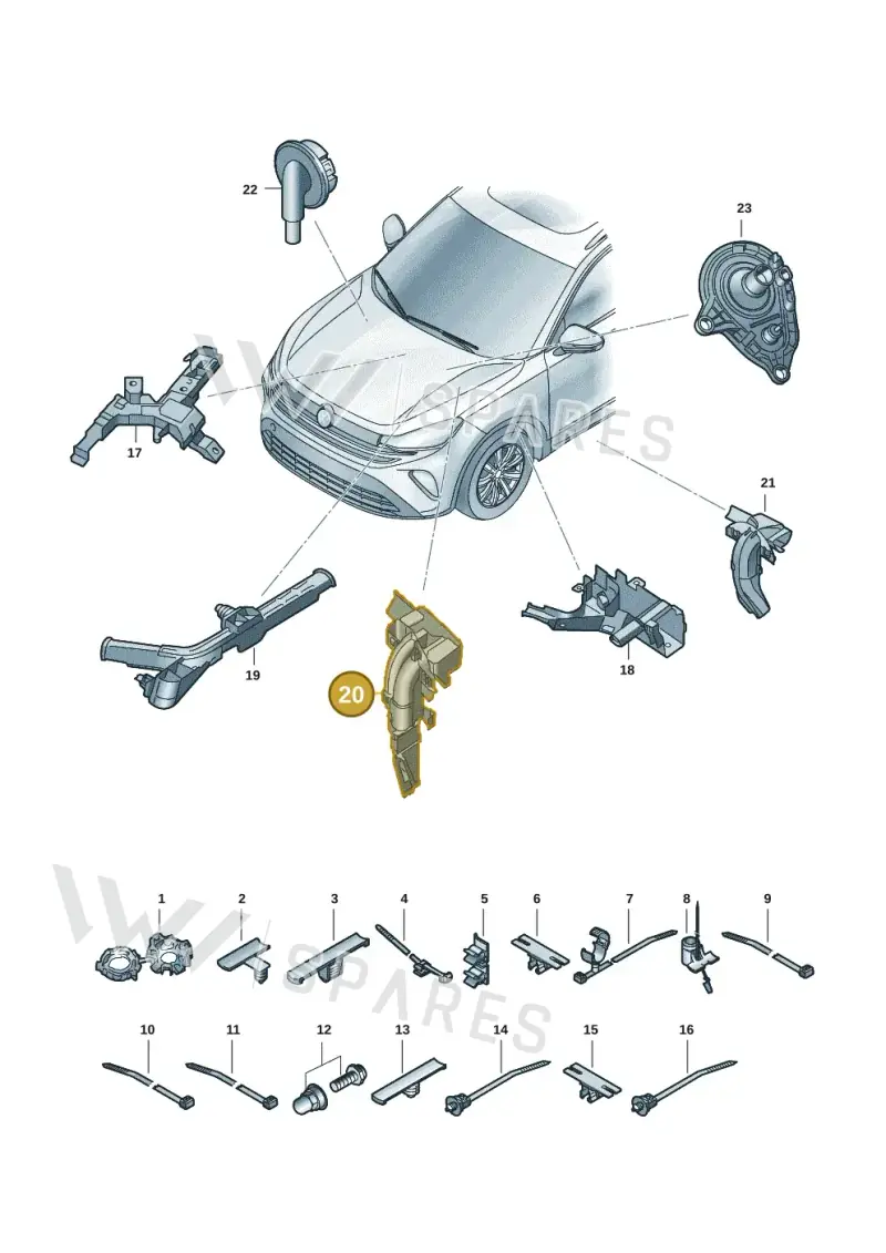 5QS971445 — Volkswagen Tiguan 2.0 (2023-) diagram 57x971801, position 20