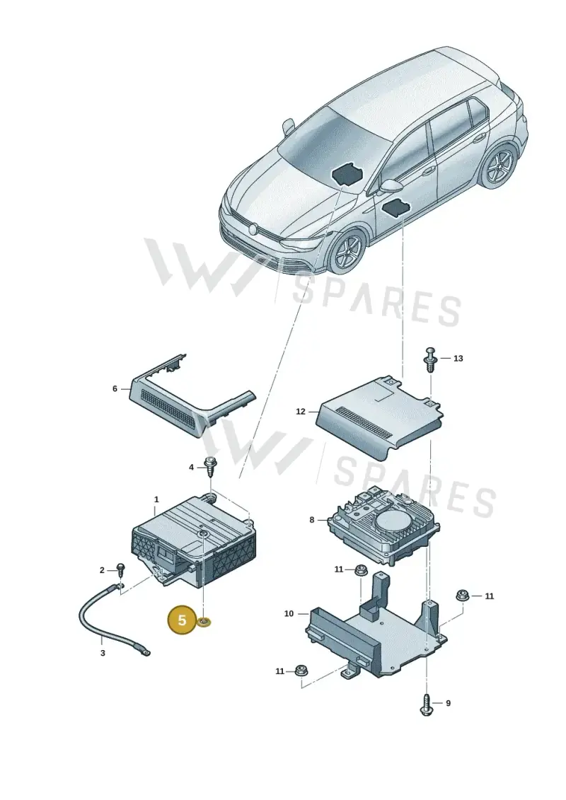 5QS971882 — Volkswagen Golf 2.0 BlueMotion (2019-2024) diagram 5h0915020, position 5