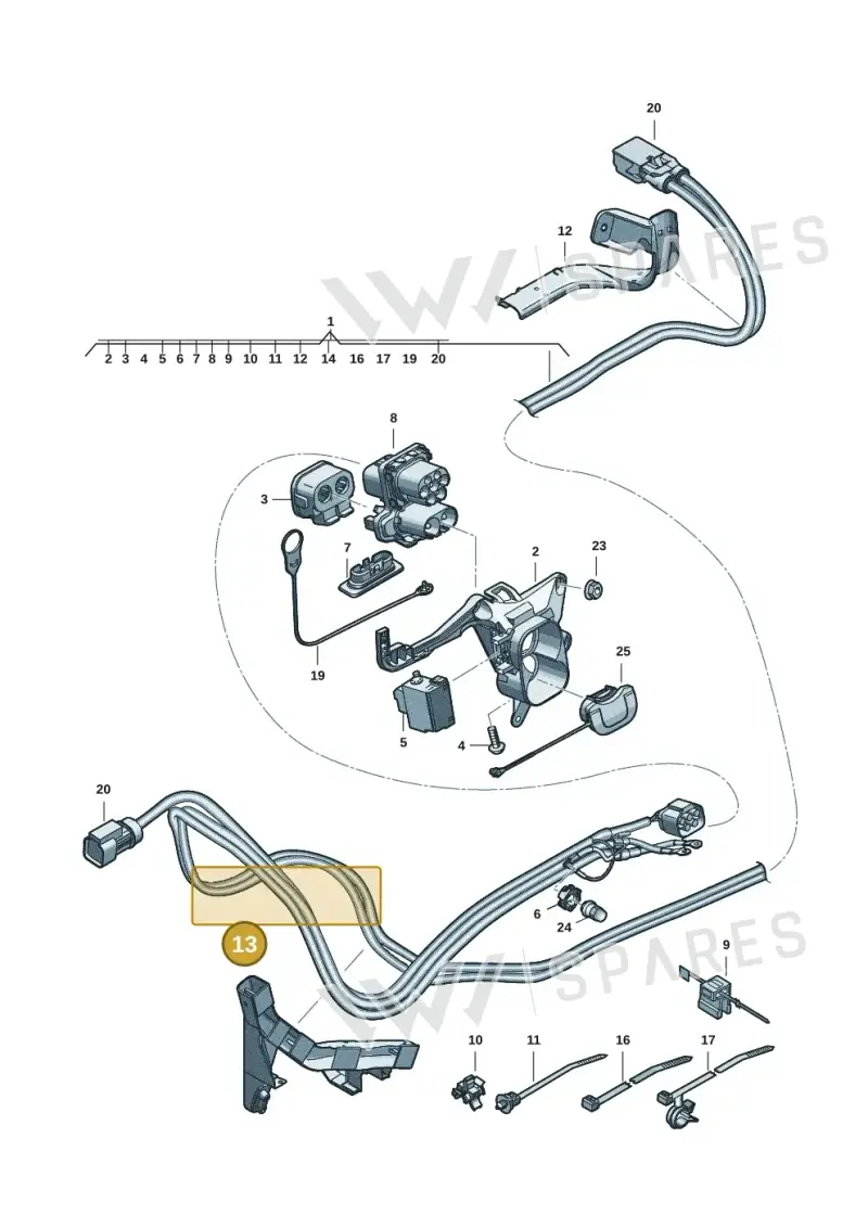 5QS971896 — Volkswagen Tiguan 2.0 (2023-) diagram 57x970150, position 13